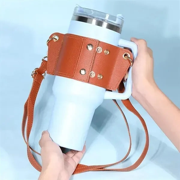 Leather Carrier Strap for Stanley 40 & 30OZ Tumbler
