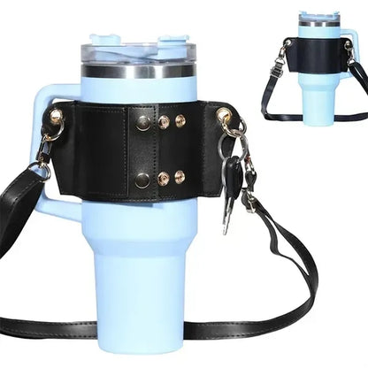 Leather Carrier Strap for Stanley 40 & 30OZ Tumbler