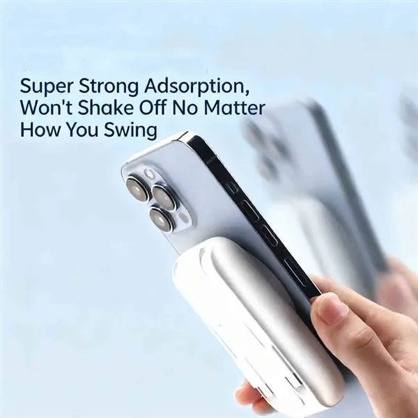 Magnetic Power Bank with Cables and Stand