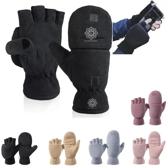Winter Fingerless Convertible Gloves