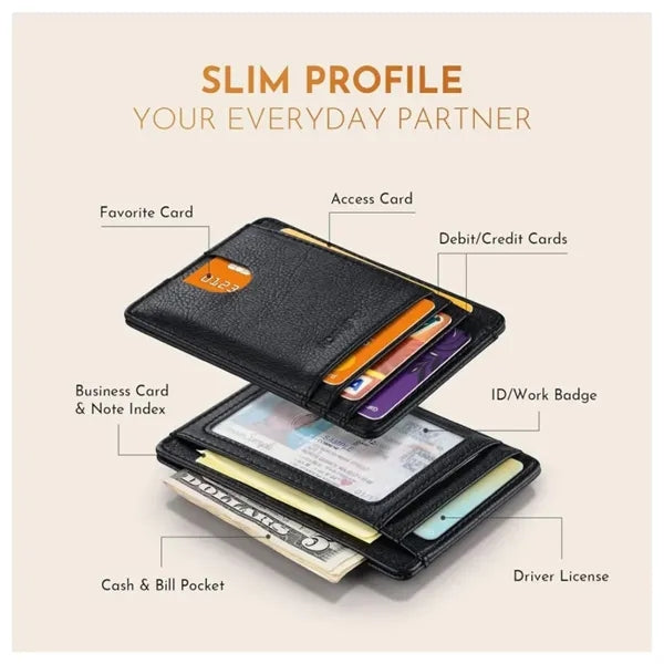 Minimalist Front Pocket Leather Wallets