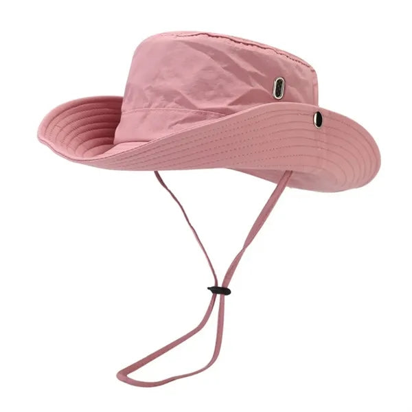 Wide Brim Boonie Hat with Chin Strap