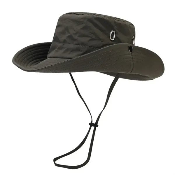 Wide Brim Boonie Hat with Chin Strap