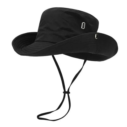 Wide Brim Boonie Hat with Chin Strap