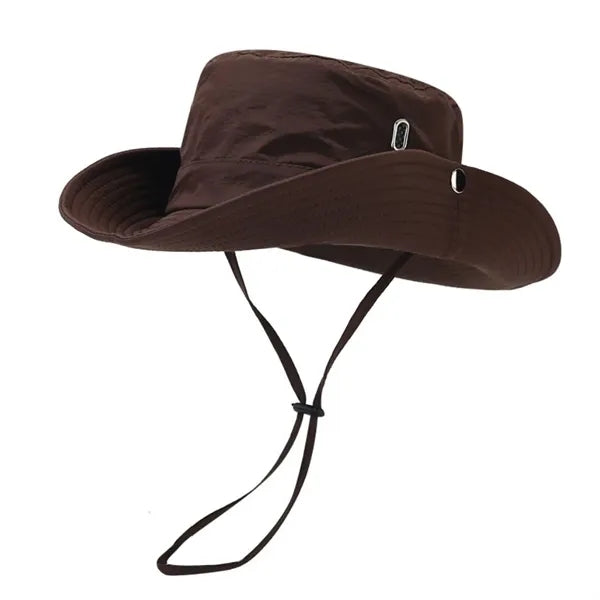 Wide Brim Boonie Hat with Chin Strap