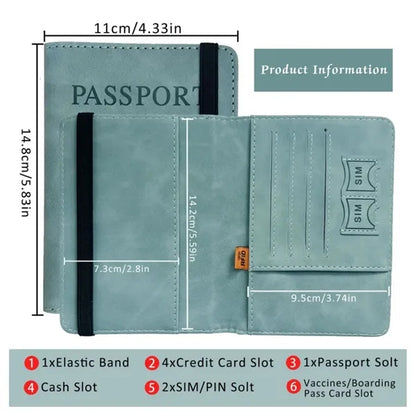 Leather Passport Holder Covers Case