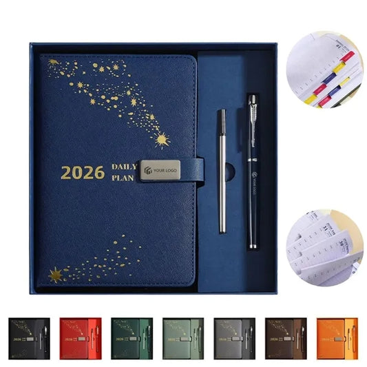 2026 daily calendar organizer planner notebook gift set