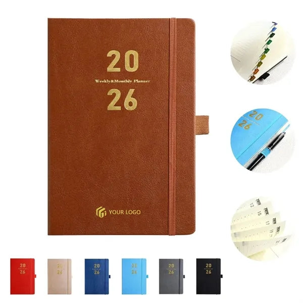 2026 office portable daily planner notebook with pen slot
