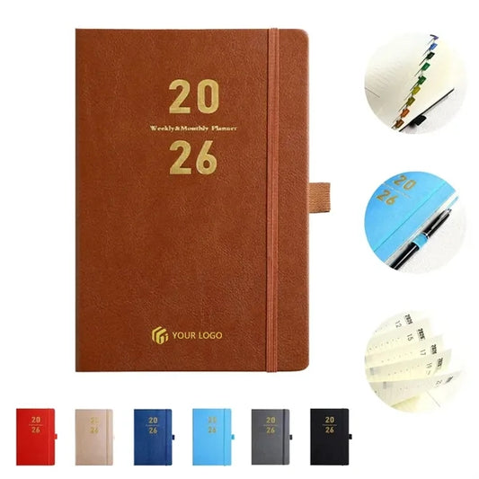 2026 office portable daily planner notebook with pen slot