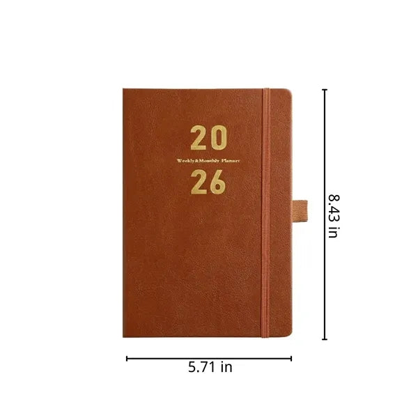 2026 office portable daily planner notebook with pen slot