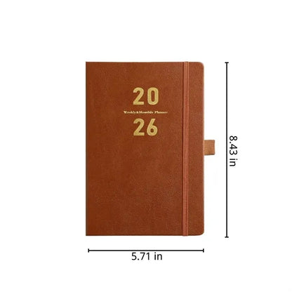 2026 office portable daily planner notebook with pen slot
