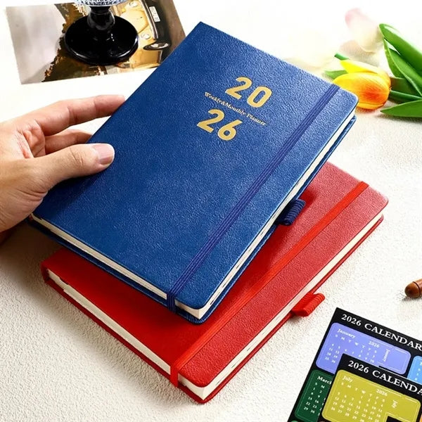2026 office portable daily planner notebook with pen slot