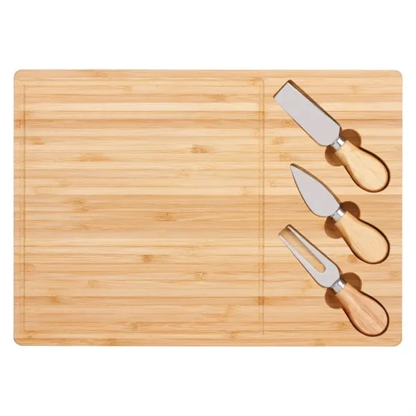 Bamboo Cheese Board Knife Set
