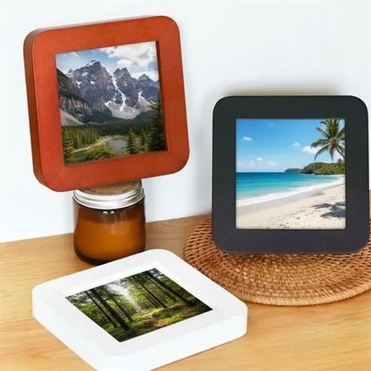Wedding classic decor standing wooden square photo frame
