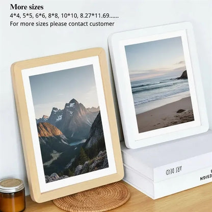 Wedding classic decor standing wooden square photo frame