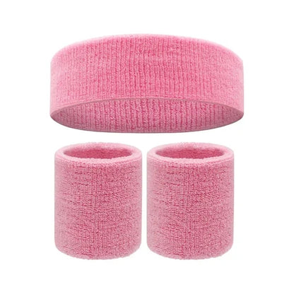 Sports Headband and Wristband Set with Custom Embroidery