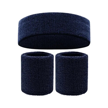 Sweatband Headband & Wristband Combo