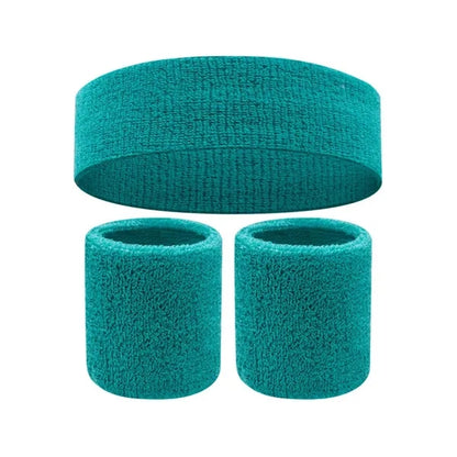 Sports Headband and Wristband Set with Custom Embroidery