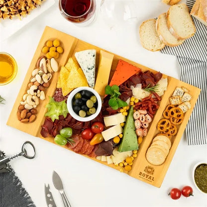 Royal Craft Wood Large Bamboo Cheese Board Tray