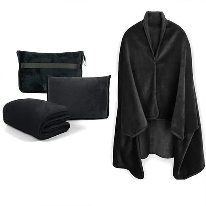 2 in 1 Soft Airplane Travel Blanket and Pillow