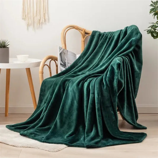 Large Luxury Fleece Throw Warm Soft Blanket for Couch Sofa