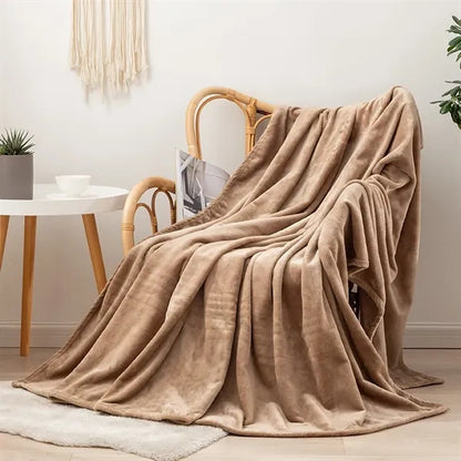 Large Luxury Fleece Throw Warm Soft Blanket for Couch Sofa