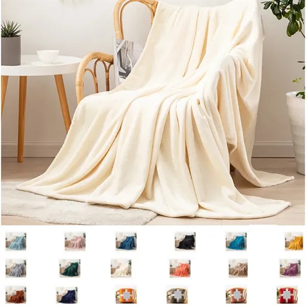 Large Luxury Fleece Throw Warm Soft Blanket for Couch Sofa