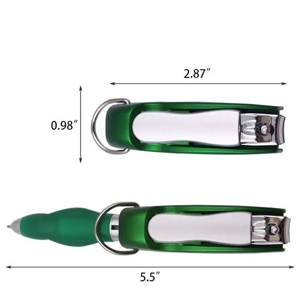 Folding Nail Clipper Pen with Keychain