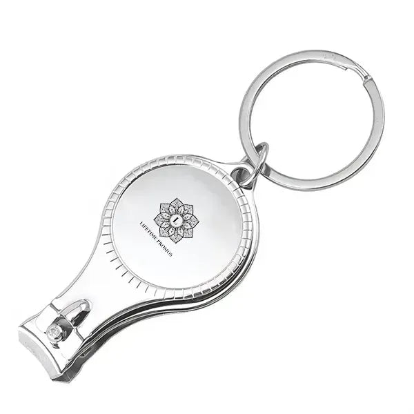 Zinc Nail Clipper Bottle Opener Keychain
