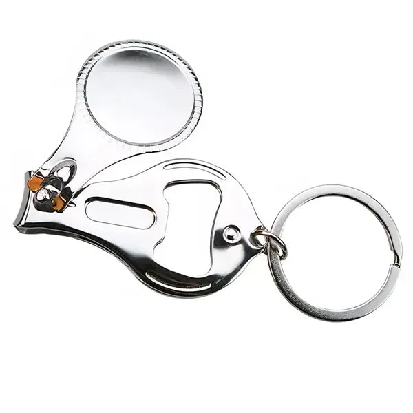 Zinc Nail Clipper Bottle Opener Keychain