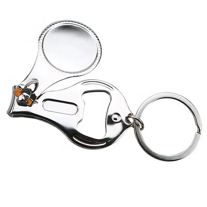 Zinc Nail Clipper Bottle Opener Keychain