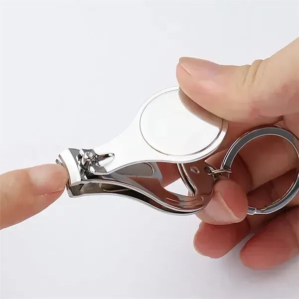 Zinc Nail Clipper Bottle Opener Keychain