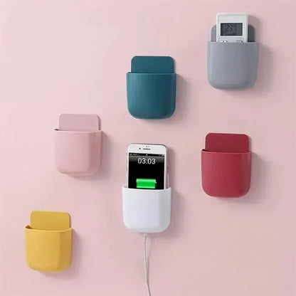 No punching mobile phone remote control storage rack