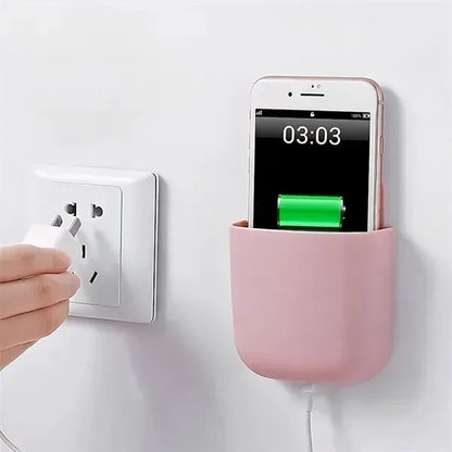 No punching mobile phone remote control storage rack