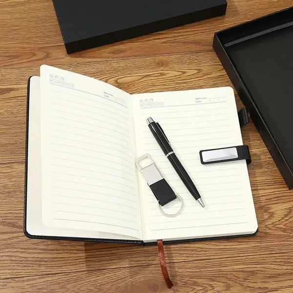 Executive Notebook, Pen & Keychain Gift Set