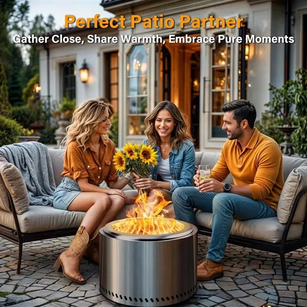 19.5" Smokeless Patio Fire Pit