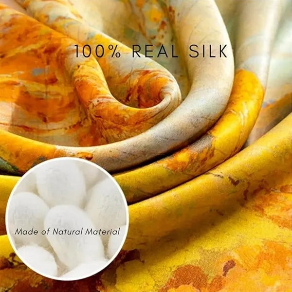 21" x 21" Custom Full Color & Double-Side Printed Silk Scarf