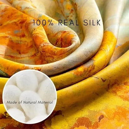 21" x 21" Custom Full Color & Double-Side Printed Silk Scarf