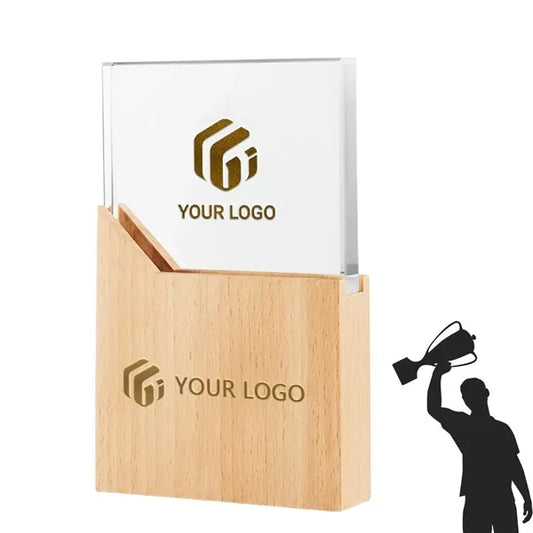 Customized employee appreciation crystal corporate award