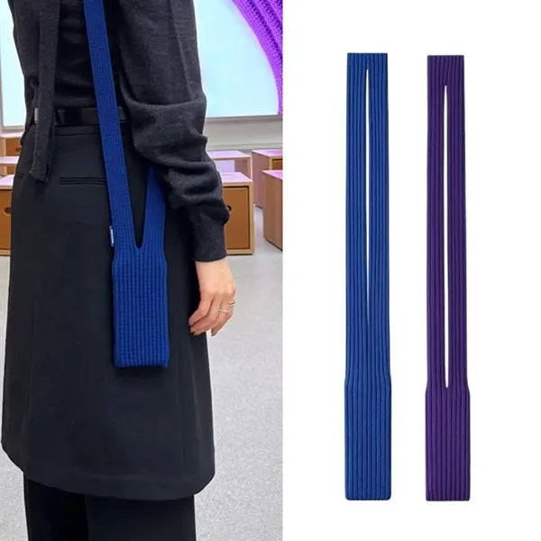 Pleated Crossbody Phone Bag with Adjustable Strap