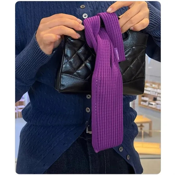 Pleated Crossbody Phone Bag with Adjustable Strap