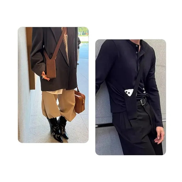 Pleated Crossbody Phone Bag with Adjustable Strap