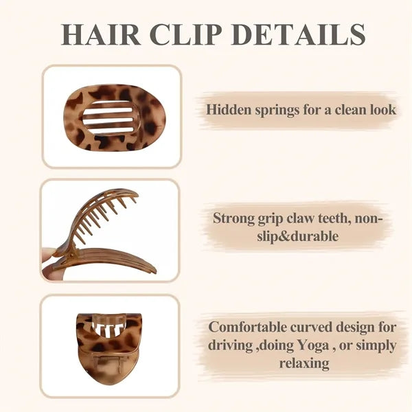 Large Flat Hair Claw Clip
