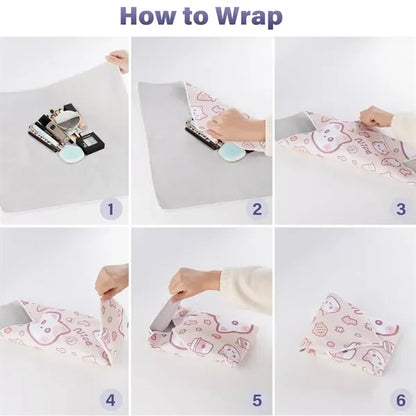 Portable travel self-adhesive storge cloth camera makeup bag