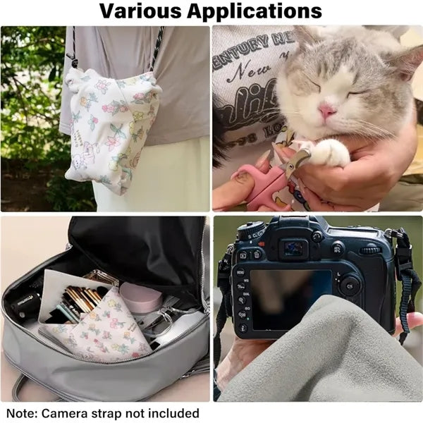 Portable travel self-adhesive storge cloth camera makeup bag