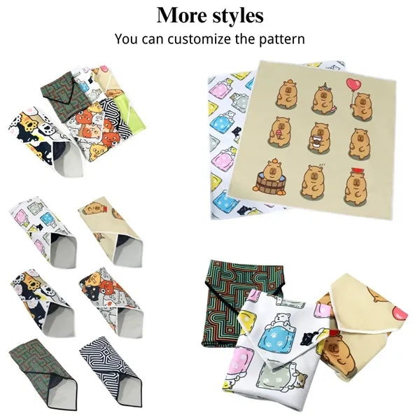 Portable travel self-adhesive storge cloth camera makeup bag