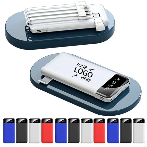 10000mAh Fast Charging Power Bank Portable Charger with LED