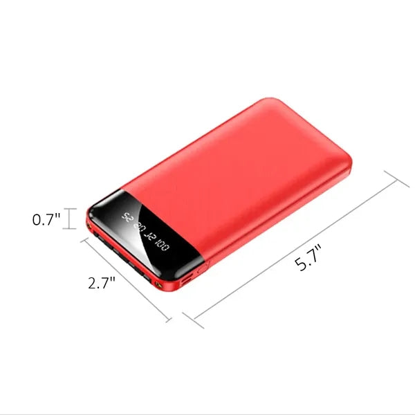 10000mAh Fast Charging Power Bank Portable Charger with LED