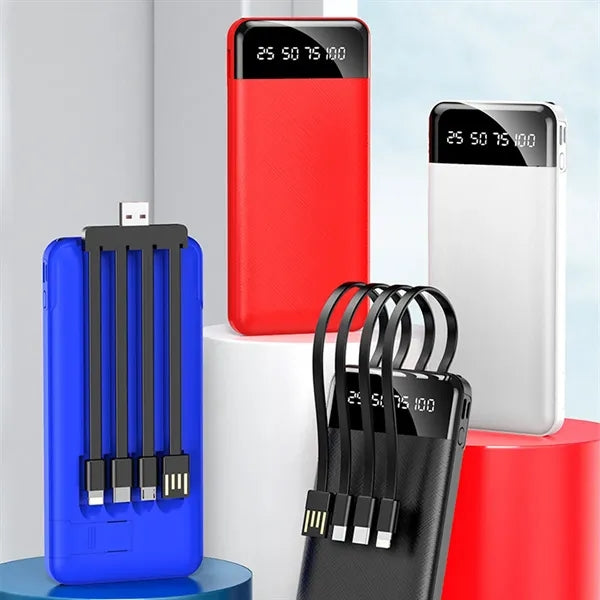 10000mAh Fast Charging Power Bank Portable Charger with LED