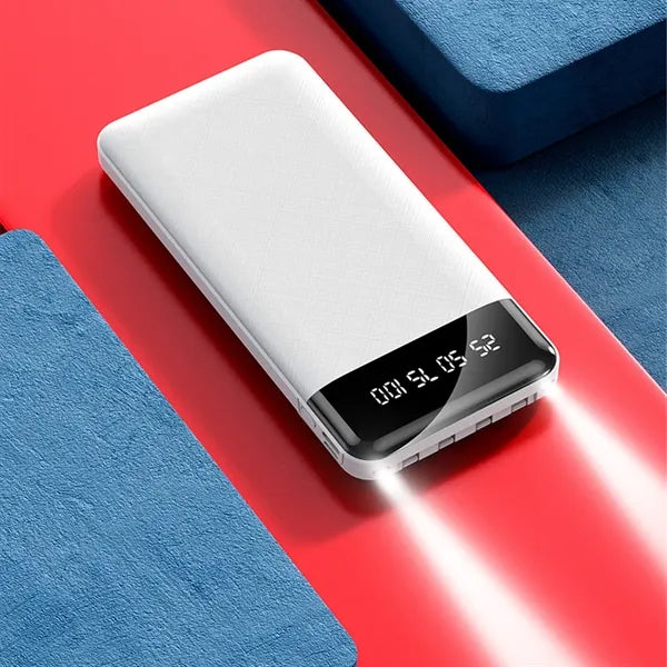 10000mAh Fast Charging Power Bank Portable Charger with LED